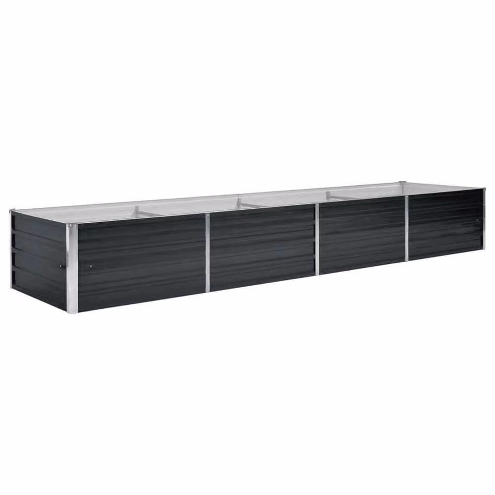 Berkfield Home Garden Anthracite Galvanised Steel Raised Bed, W/D/H: 320 x 80 x 45 cm – 2