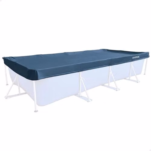 Intex 28039 Blue Protective Tarpaulin Cover for Rectangular Pools, W: 450 cm, D: 220 cm, H: 20 cm