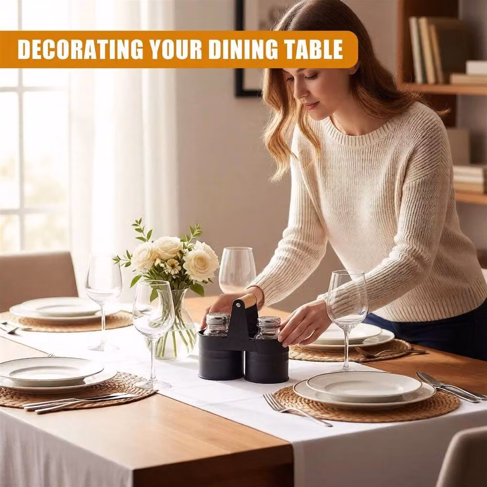 SPETLEK Grey Glass and Stainless Steel Salt and Pepper Shaker Set – 3
