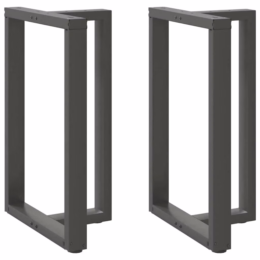 Berkfield T-Shaped Home Bar Table Legs, 2 Piece Anthracite Black Steel, W: 60 cm, D: 35 cm, H: 90-91 cm – 2
