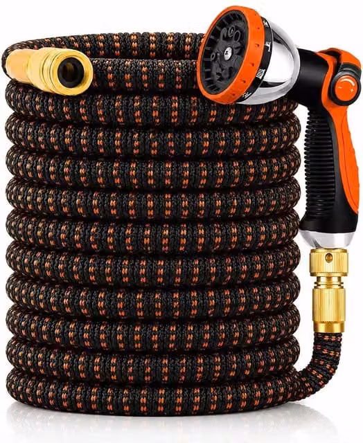 KORVIXA Heavy Duty Expandable Flexible Garden Water Hose, Multicolour, 22.86 m