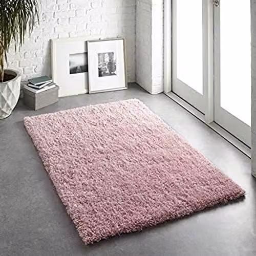Rugs Direct Origin Chicago Rose Hand-Tufted Modern Rectangular Rug, Pink, W: 90 cm, L: 150 cm