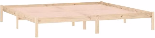 Berkfield Home Beautiful Bed Frame in Light Oak Solid Wood Pine W/D/H: 180 x 200 x 31 cm