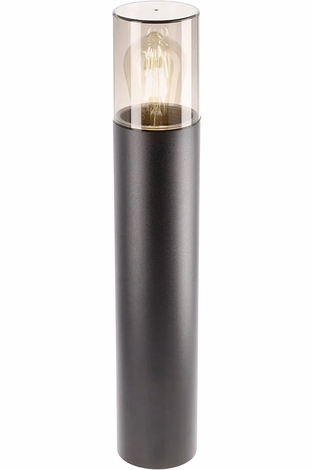 CGC Lighting Bluebell Black Outdoor Tall Post Light with Smoky Glass Diffuser – 2
