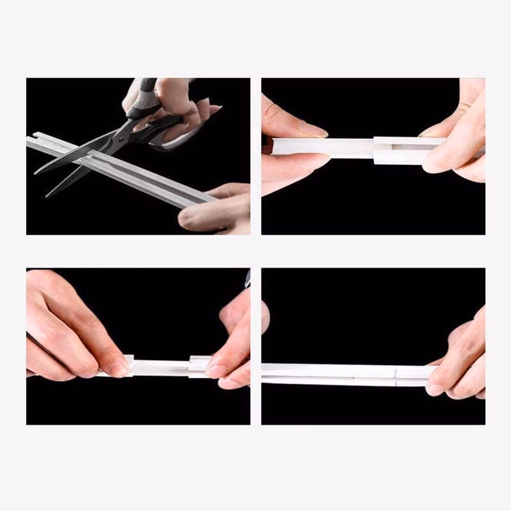 3M FLAVORA Self-adhesive Coiled Curtain Track with Gliders in White – 2
