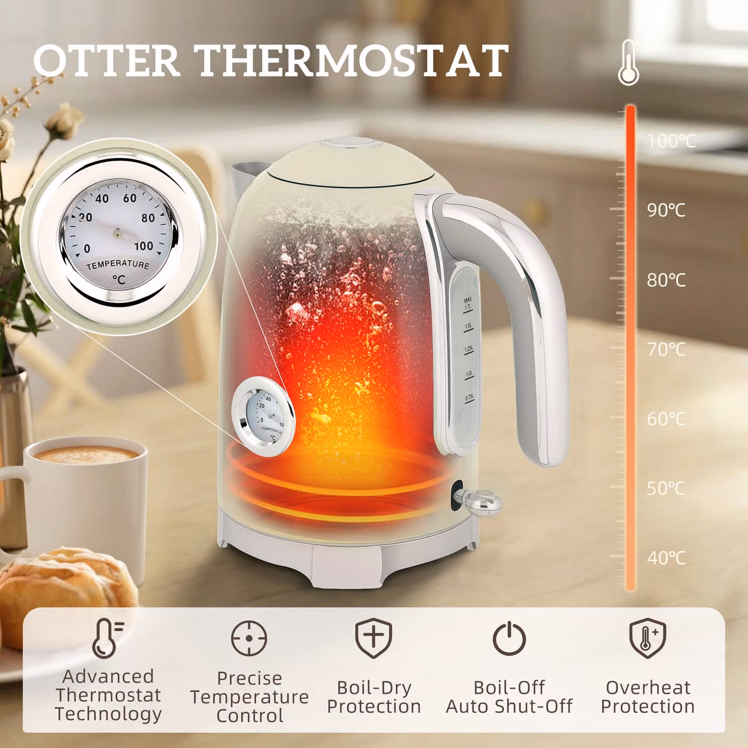 HOMCOM Retro Kettle and Toaster Set in Grey and Silver with 3000W Power and Auto Shut-off – 2