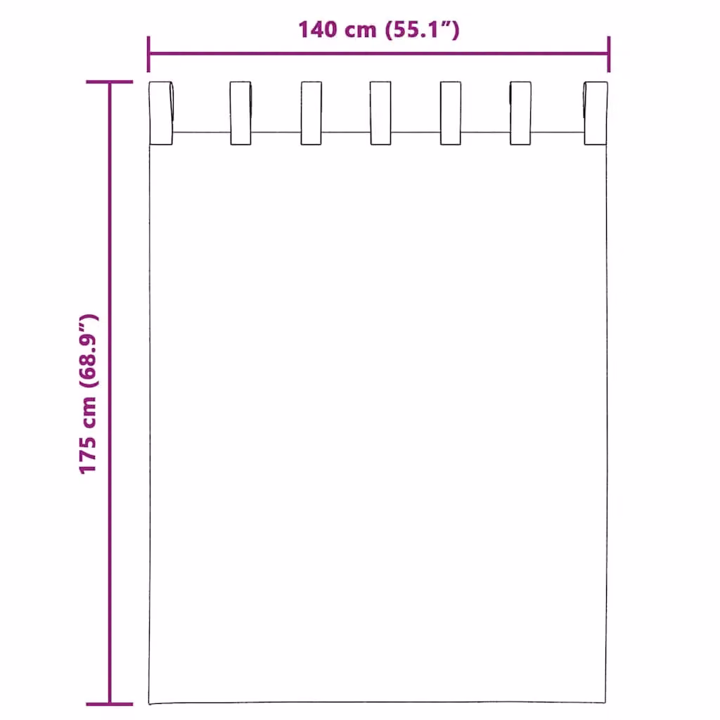 Berkfield Home Black Voile Tab Top Curtains, 2 Pack, W: 140 cm, H: 175 cm – 7