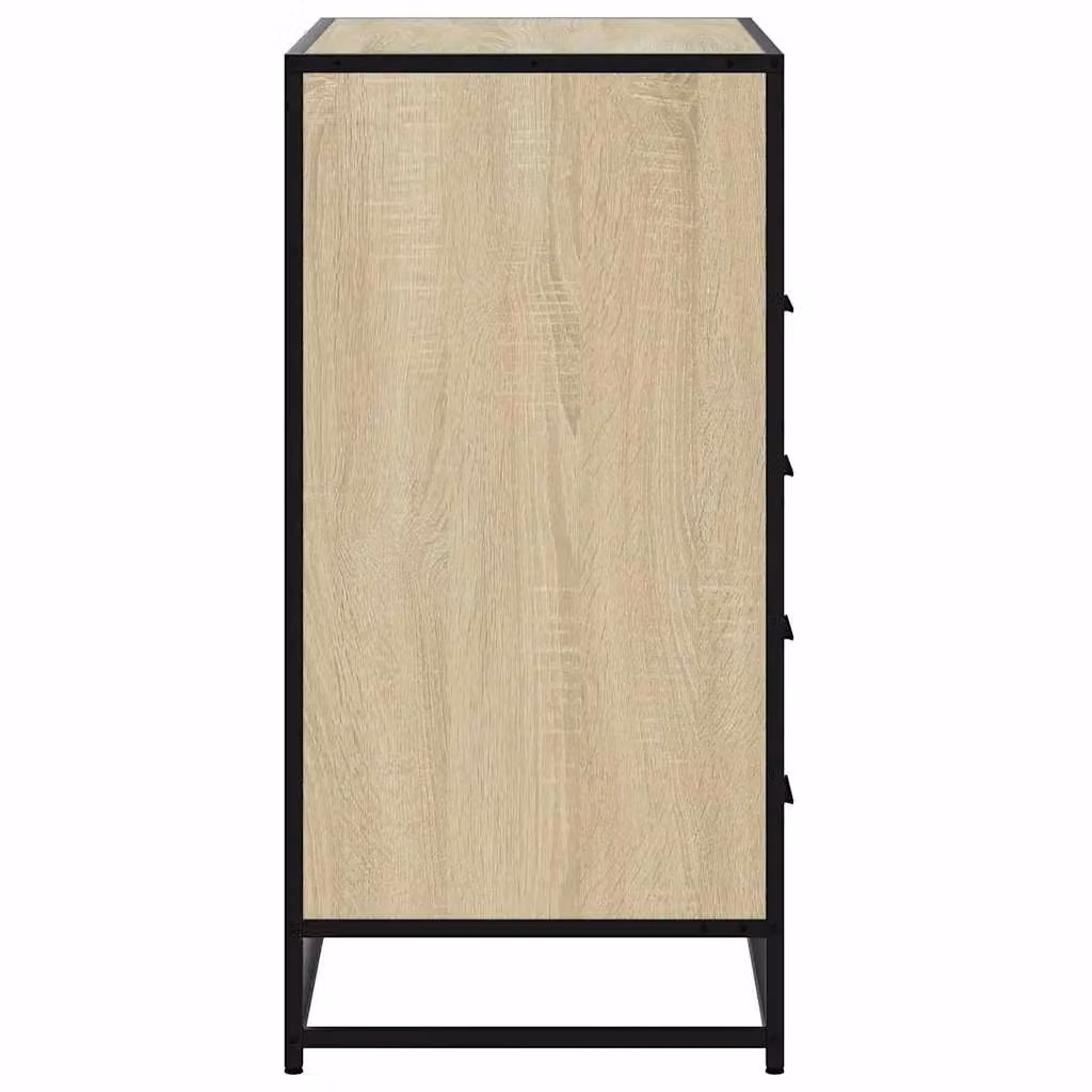 Berkfield Home Sonoma Oak Drawer Cabinet in Brown, W/D/H: 70 x 41 x 83.5 cm – 3