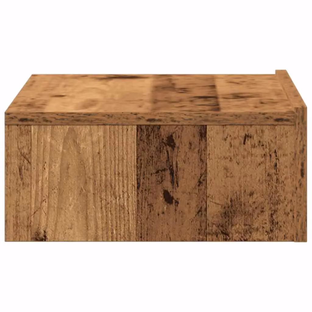 Berkfield Home Wall Mounted Bedside Cabinet in Brown Old Wood, W: 60 cm, D: 35 cm – 4