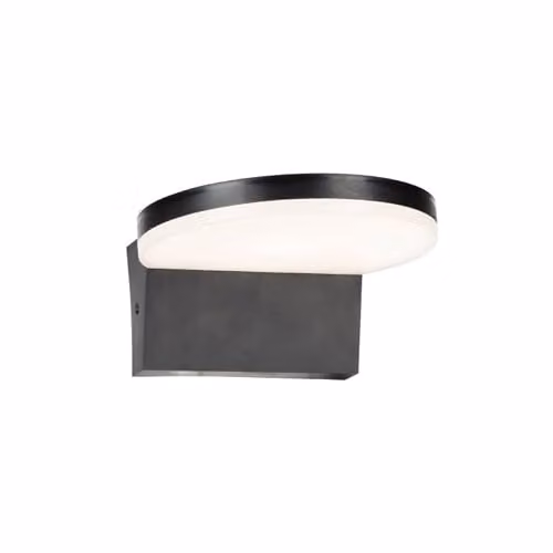 CGC Lighting Black Round LED Outdoor Wall Light with 4000k Natural White Up and Down Lighting IP65 – 4