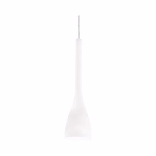 Ideal Lux Flut Small White Glass Pendant Ceiling Light with E14 Base – 1