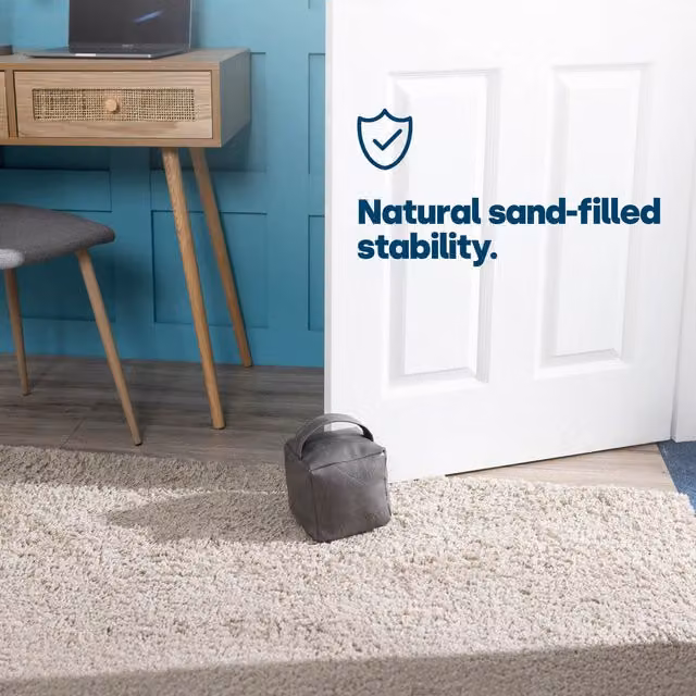 Livivo Weighted Cube Door Stopper in Grey