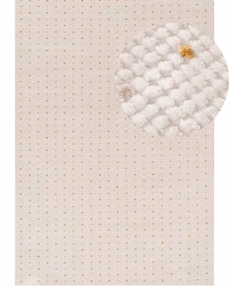 THE RUGS Carmel Modern Gold Dotted Area Rug, W: 120 cm, L: 170 cm – 2
