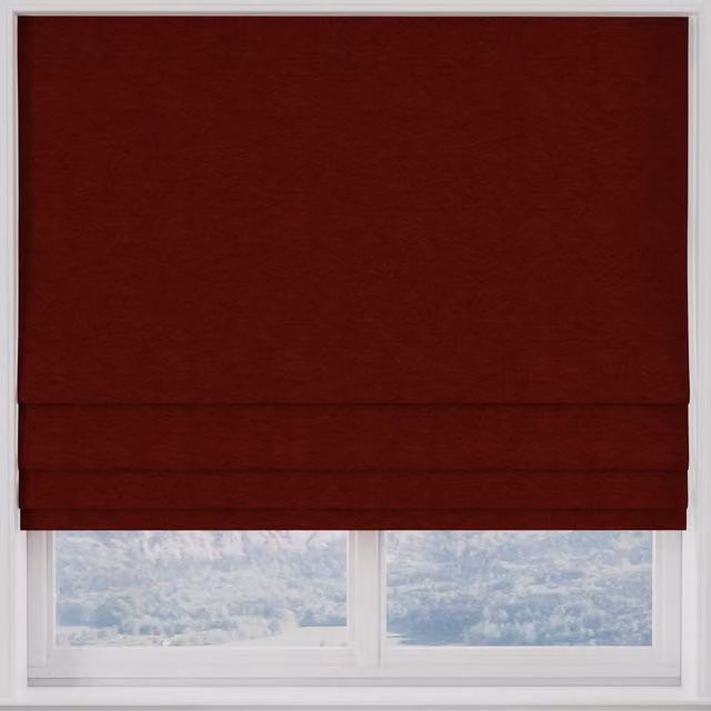 Kensington Made to Measure Blackout Roman Blind in Red Polyester