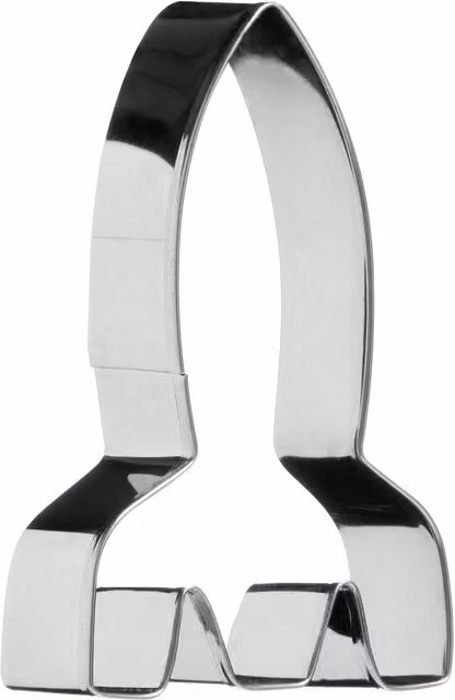 Orsina Silver Rocket Cookie Cutter, Stainless Steel Biscuit Cutter for Baking, Dishwasher Safe
