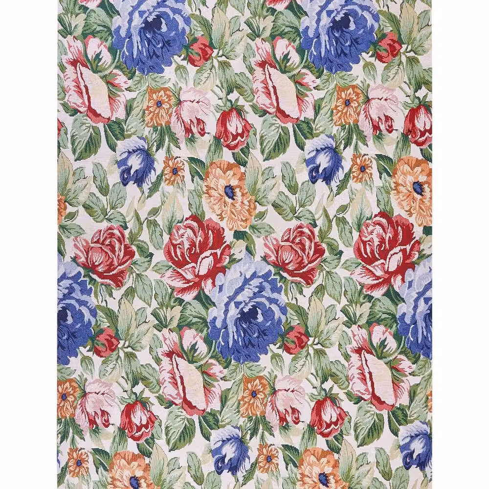 Wyld and Coco Multicolour Floral Jacquard Boho Woven Cotton Rug, W: 140 cm, L: 200 cm – 2