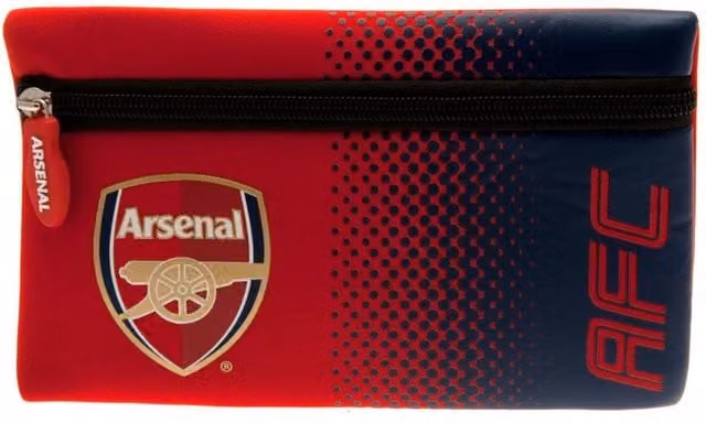 Arsenal FC Red and Blue Multicolour Zip Flat Pouch Pencil Case