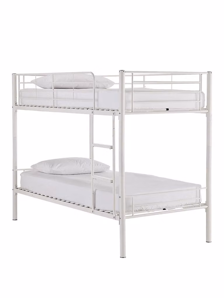 Domino Metal Bunk Bed Frame in White