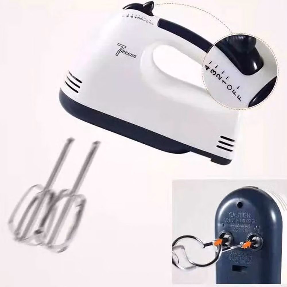 SPETLEK 7 Speed Electric Handheld Whisk and Stand Mixer in White and Multicolour – 5