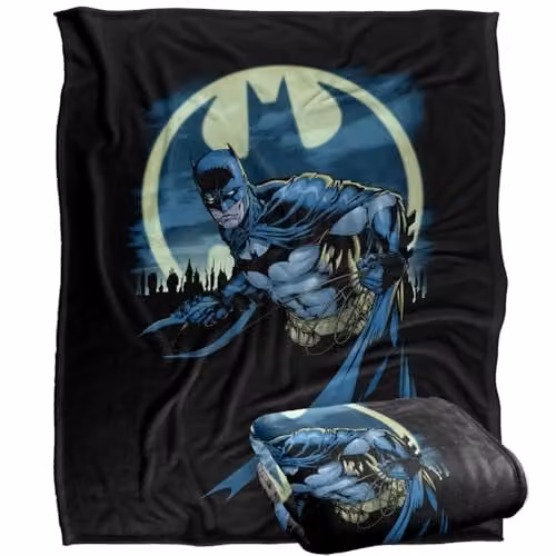 LOGOVISION Batman Heed The Call Super Soft Silky Touch Fleece Throw Blanket, Multicolour, W: 152.4 cm x H: 152.4 cm – 1