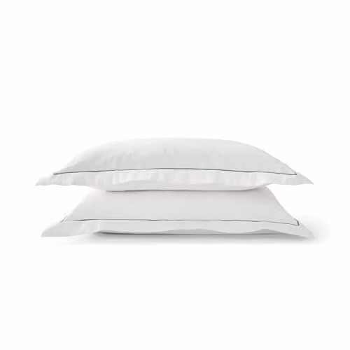 Christy Premium Mako Satin Oxford Pillowcase Pair in Green, 500 Thread Count, W/D/H: 50 x 75 cm – 2