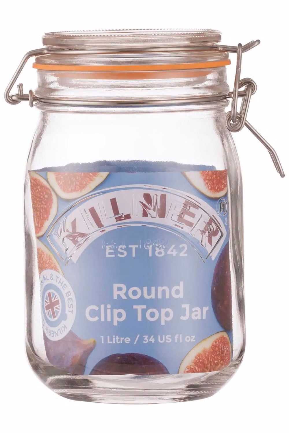 Kilner Clip Top Round Glass Jar, 1 l, Transparent – 2