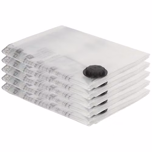Harbour Housewares Vacuum Storage Bags, Black and Transparent, Pack of 5, W: 90 cm, H: 120 cm – 1