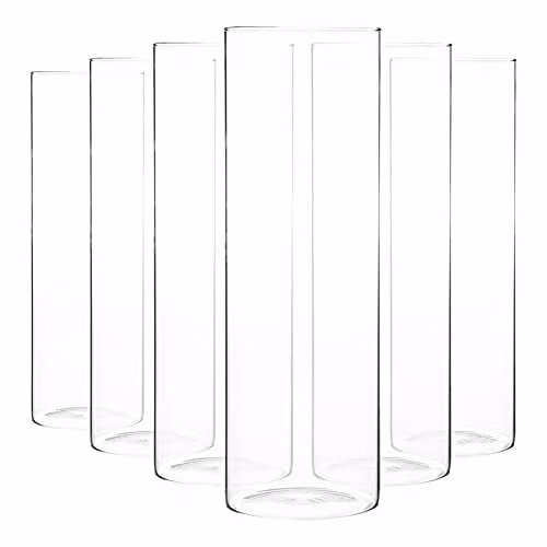 Argon Tableware Scandi Open Glass Storage Jars, 2 Litre, 6 Pack, Transparent – 1