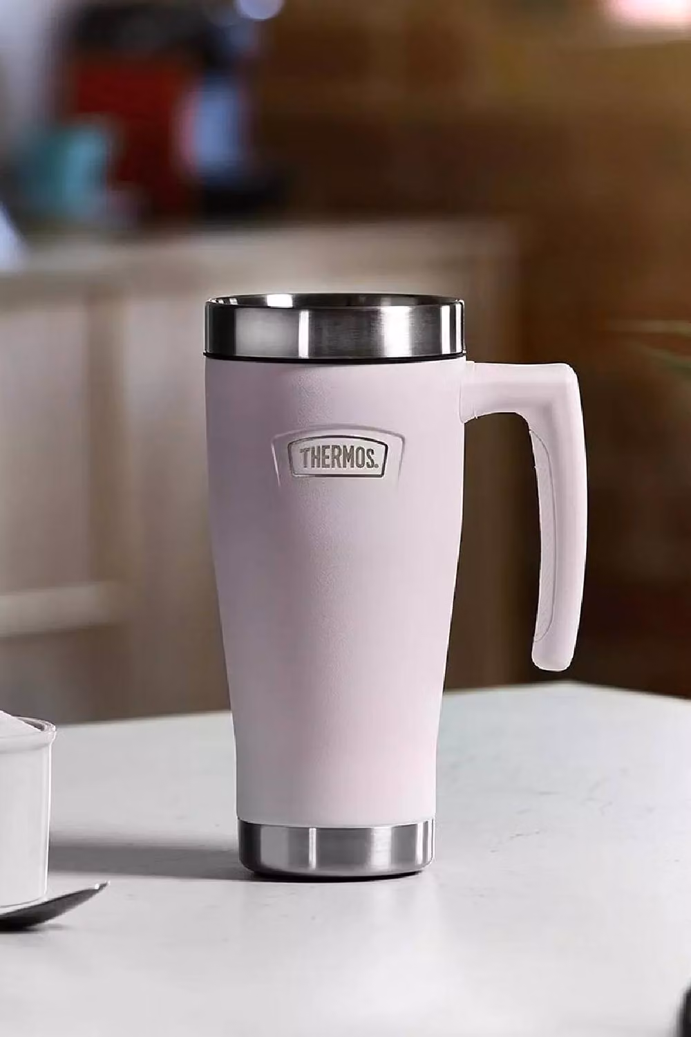 Thermos Icon Stainless Steel Travel Mug with Lid, Pink, 470ml – 5