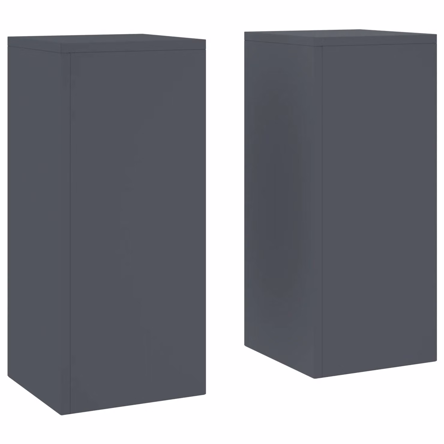 Berkfield Home Pillar Outdoor Plant Stands, 2 Piece Set, Anthracite, W/D/H: 24 x 24 x 55 cm – 2