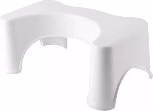 FORGEVIO Toilet Squat Step Bathroom Potty Stool in White