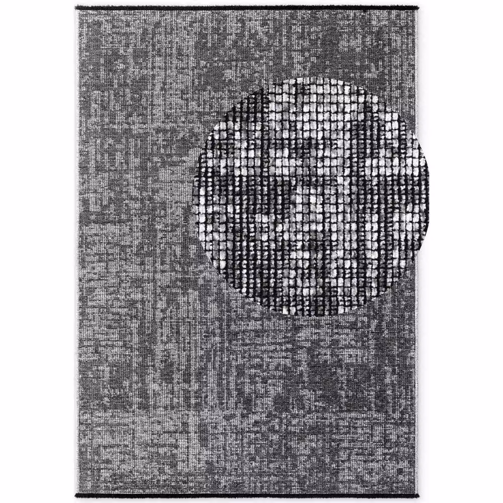 THE RUGS Brilliance Prisma Modern Abstract Grey Short Pile Velour Rug, W: 120 cm, L: 170 cm – 4