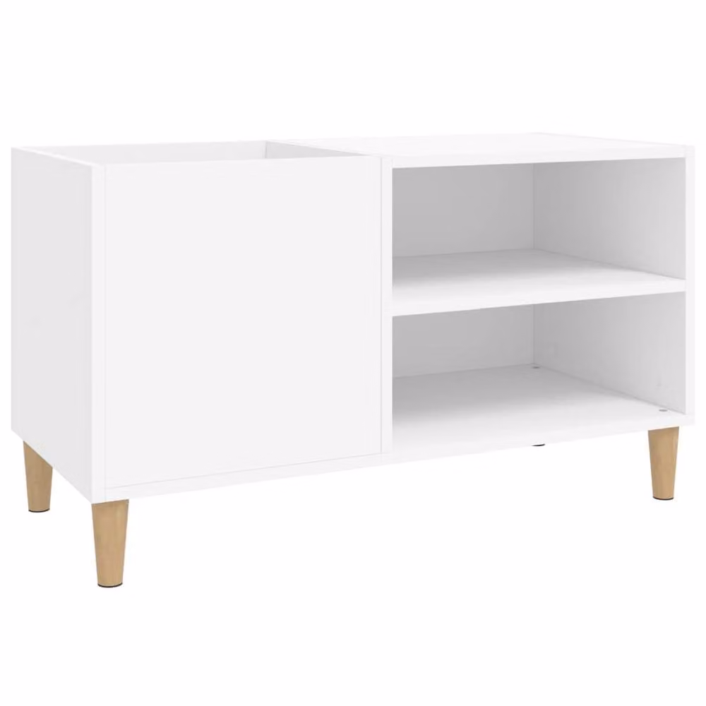 Berkfield Home Record Cabinet in White, W/D/H: 84.5 x 38 x 48 cm – 2