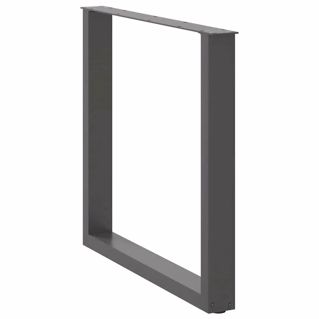 Berkfield Home U-Shaped Steel Coffee Table Legs, 3 Pieces, Anthracite Black, H: 72.5 cm x W: 90 cm – 2