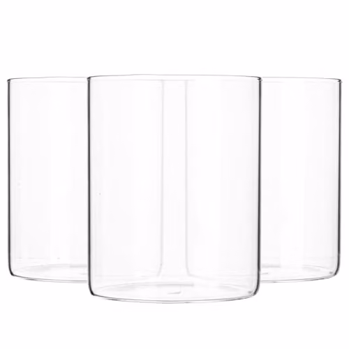 Argon Tableware Scandi Open Glass Storage Jars, Clear, 6 x 0.75 l – 1