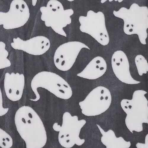 Bedlam Spooky Ghosts Halloween Fleece Throw in Grey, W/D/H: 120 x 150 cm – 5