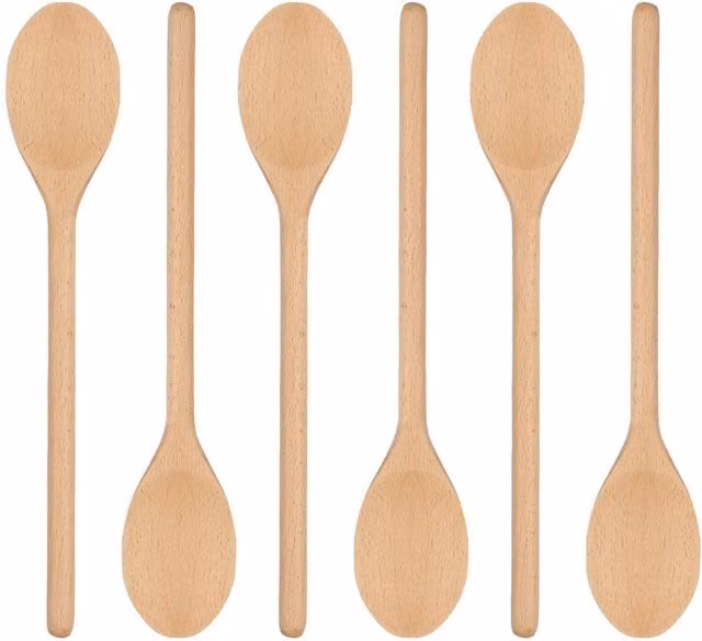 Argon Tableware Heat Resistant Oval Wooden Cooking Spoon, Brown, Length: 30 cm