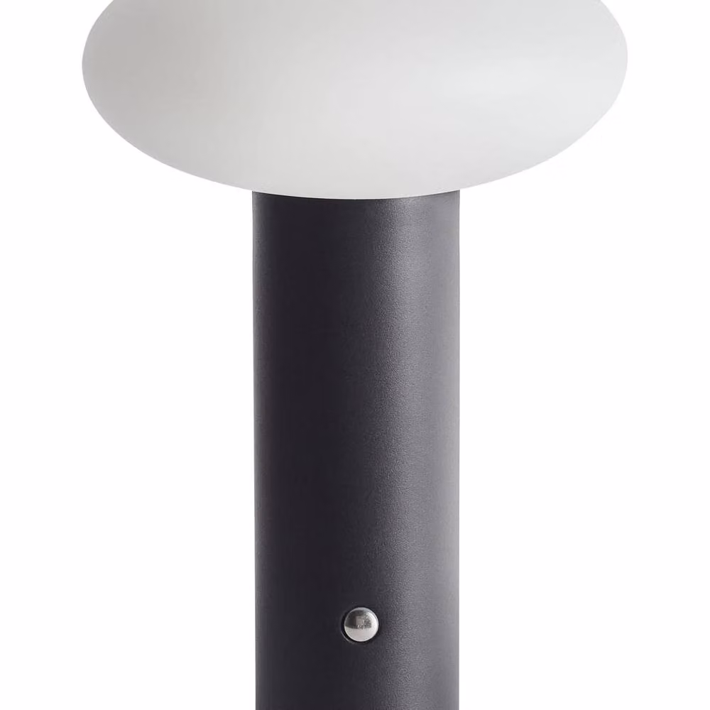 Wyld and Coco Black Wireless LED Mushroom Table Lamp, Dimmable and Rechargeable Metal Design – 2