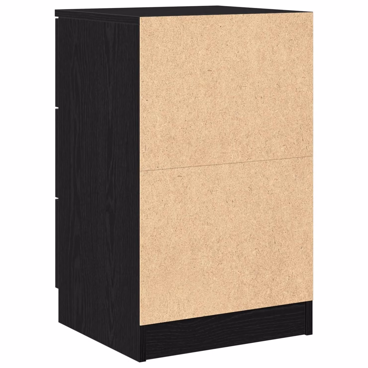 Berkfield Home Black Oak Bedside Cabinet in Black, W/D/H: 40 x 65 x 65 cm – 3