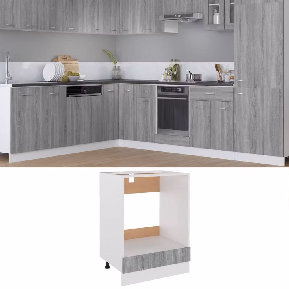 Berkfield Home Grey Sonoma Oven Cabinet, W/D/H: 60 x 46 x 81.5 cm – 2