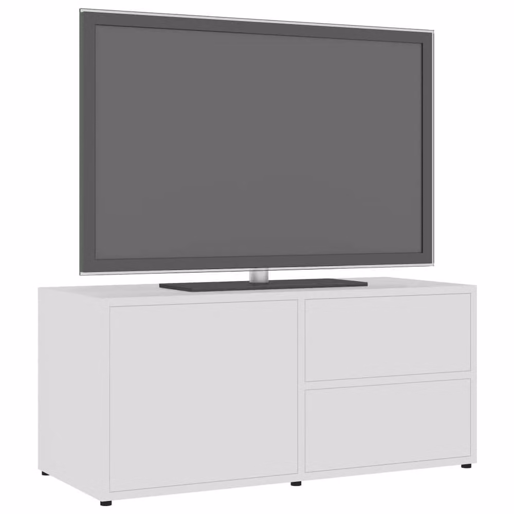 Berkfield Home White TV Cabinet in Engineered Wood, W/D/H: 80 x 34 x 36 cm – 3