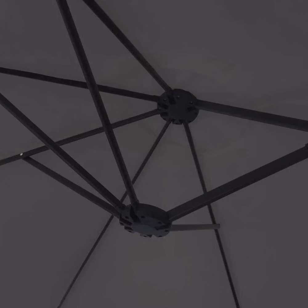 Berkfield Home Double-Head Cantilever Parasol in Anthracite Grey, W: 449 cm, H: 245 cm – 4