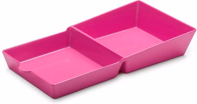 Zeal Fakeaway Divided Melamine Burger Tray in Neon Pink – 1