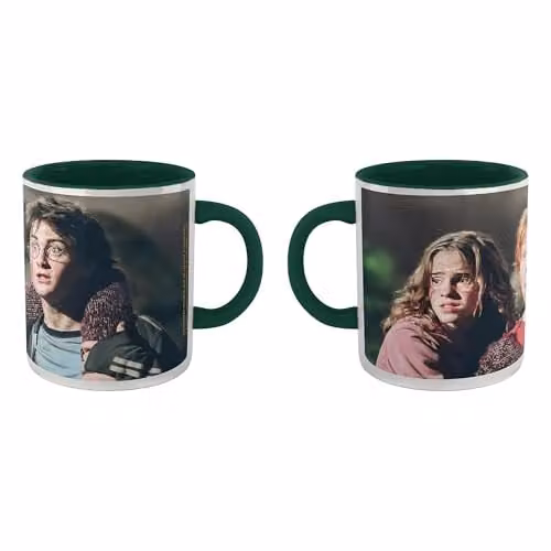 Zavvi Harry Potter Hermione Ron and Harry Ceramic Mug in Green and Multicolour
