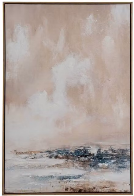 KDMD Veydra Abstract Hand Painted Canvas Wall Art in Brown