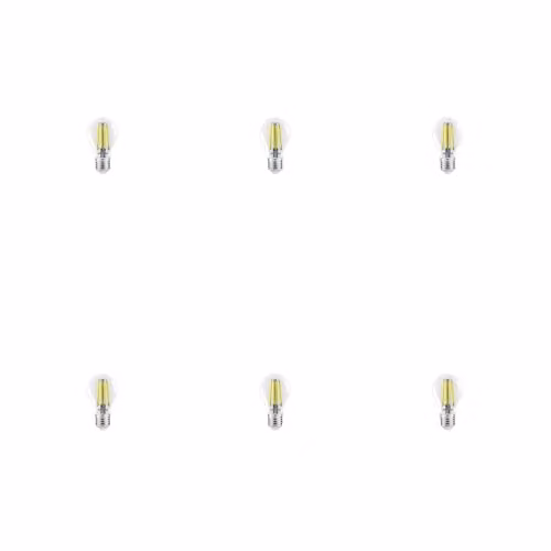 SYLVANIA Toledo Platinum RT LED Filament Light Bulb E27, Cool White, Transparent, Pack of 6