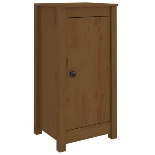 vidaXL Set of 2 Scandinavian Style Sideboards in Honey Brown, Solid Pine Wood