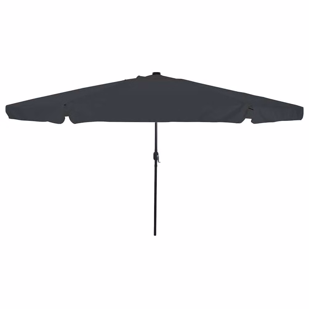 Berkfield Home Garden Parasol with LED Lights in Anthracite Grey, W: 395 cm, H: 245 cm – 1