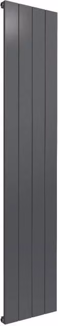 Bathroom Kingdom Casina Anthracite Single Flat Panel Vertical Aluminium Radiator, Grey, H 180 cm x W 37.5 cm