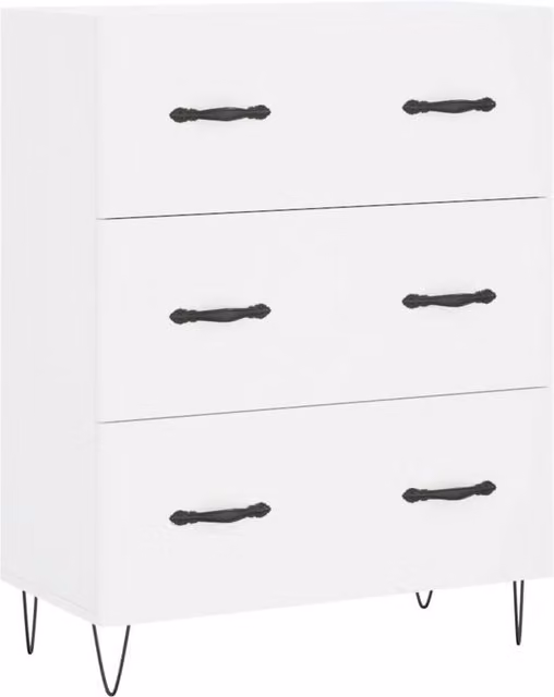 Berkfield Home White Sideboard, W: 69.5 cm, D: 34 cm, H: 90 cm – 1